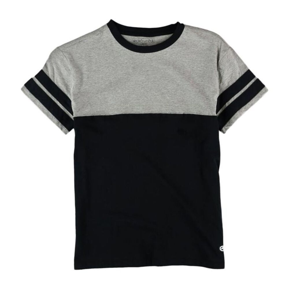 Ecko Unltd. Womens Colorblock Stripe Sleeve Basic T-Shirt, Black, S, DM